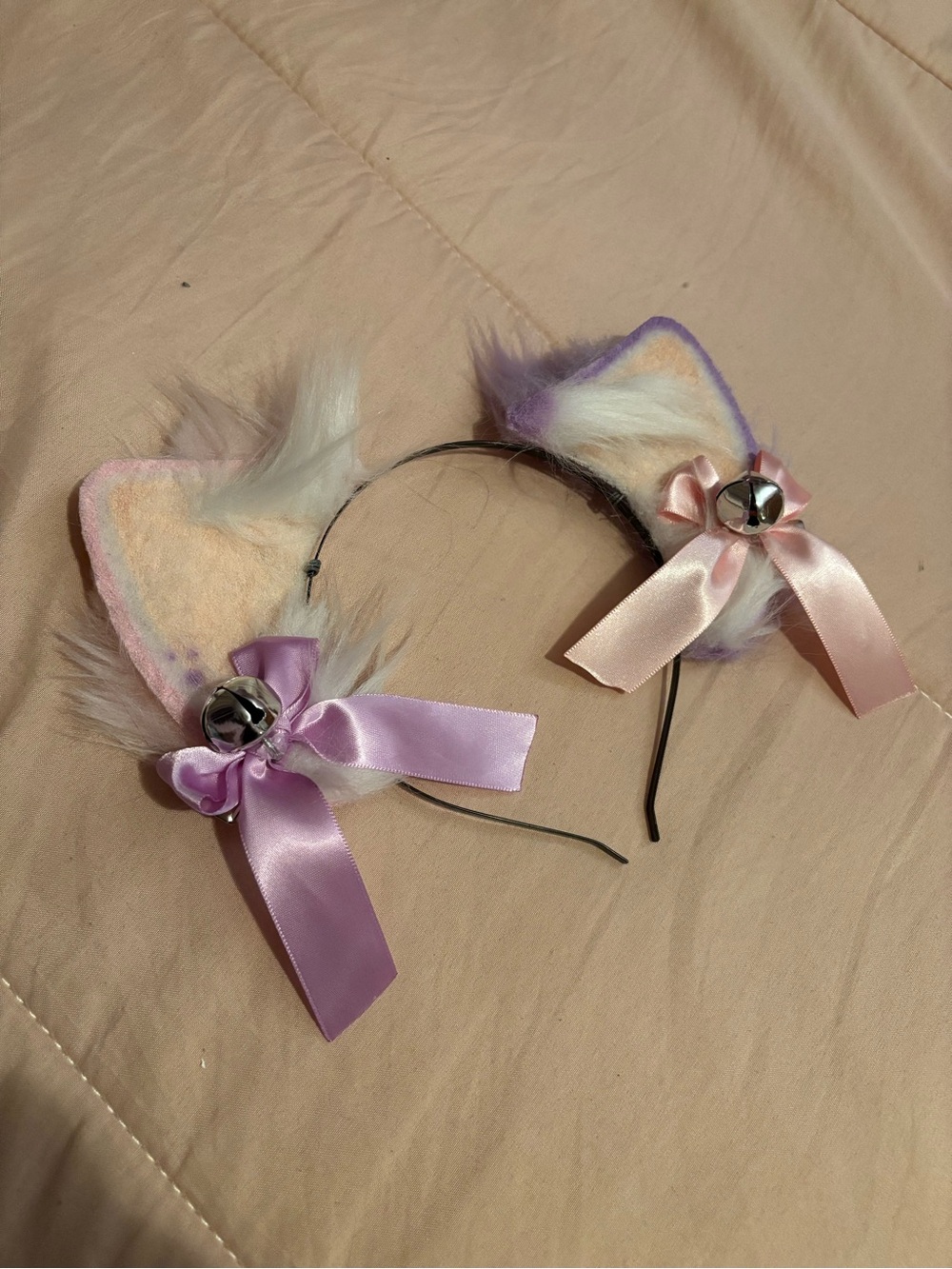 Thecoywolfden Mismatched Pink/Purple Kitten Ears